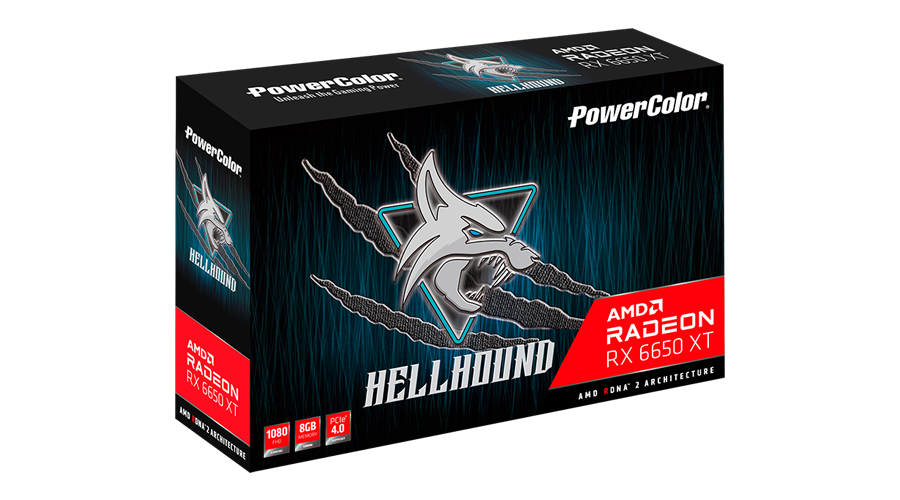 Видеокарта PowerColor RX 6650XT Hellhound (AXRX 6650XT 8GBD6-3DHL/OC)
