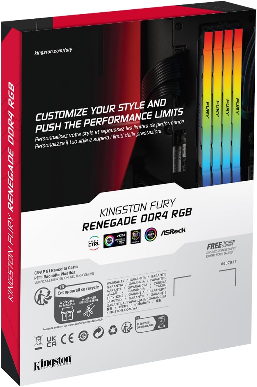   64Gb (2*32Gb) Kingston FURY Renegade RGB (KF432C16RB2AK2/64)