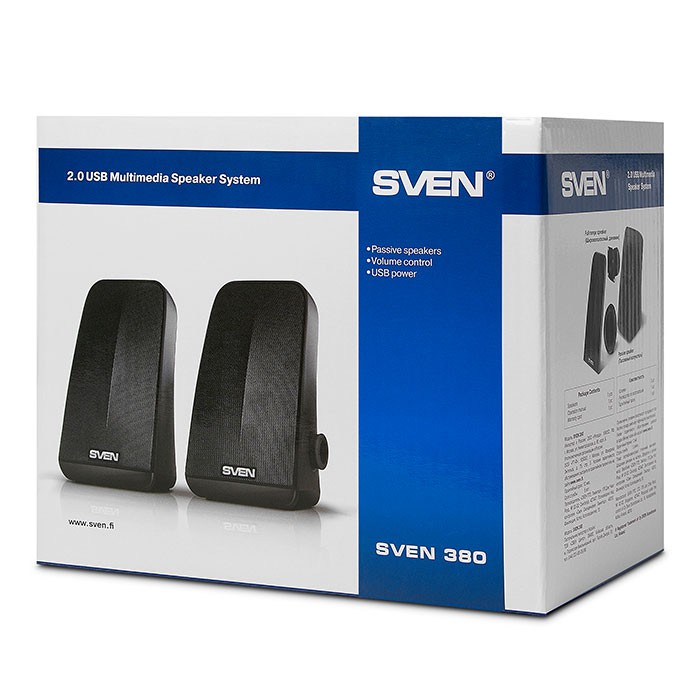  Sven 380 Black (2.0, 23W, USB)