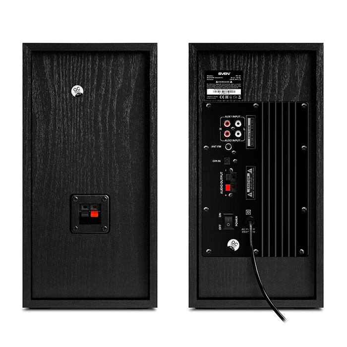 Колонки Sven MC-20 Black (2.0, 2x45W, Bluetooth, пульт ДУ)