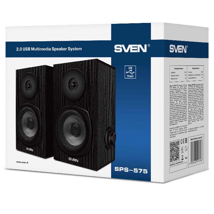  Sven SPS-575 Black (2.0, 2x3W, USB)