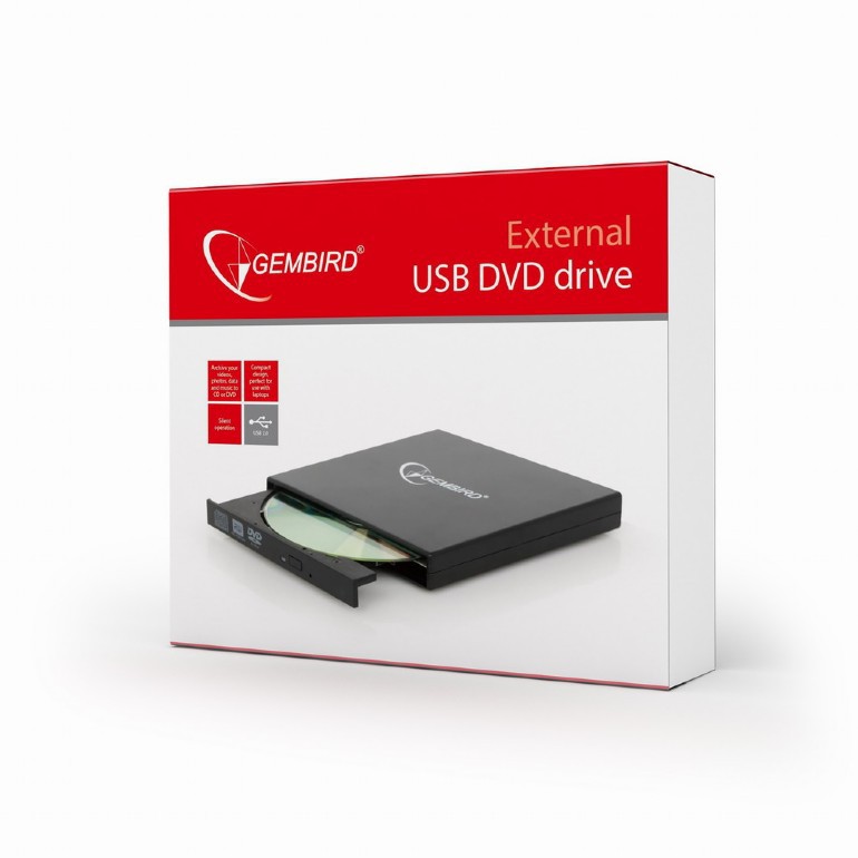  DVD+/-RW Gembird DVD-USB-02 Black USB 2.0