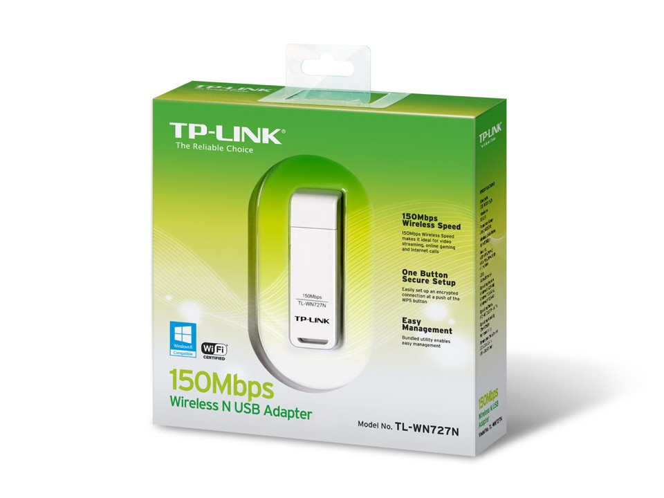   Wi-Fi TP-Link TL-WN727N (150Mbps, USB)