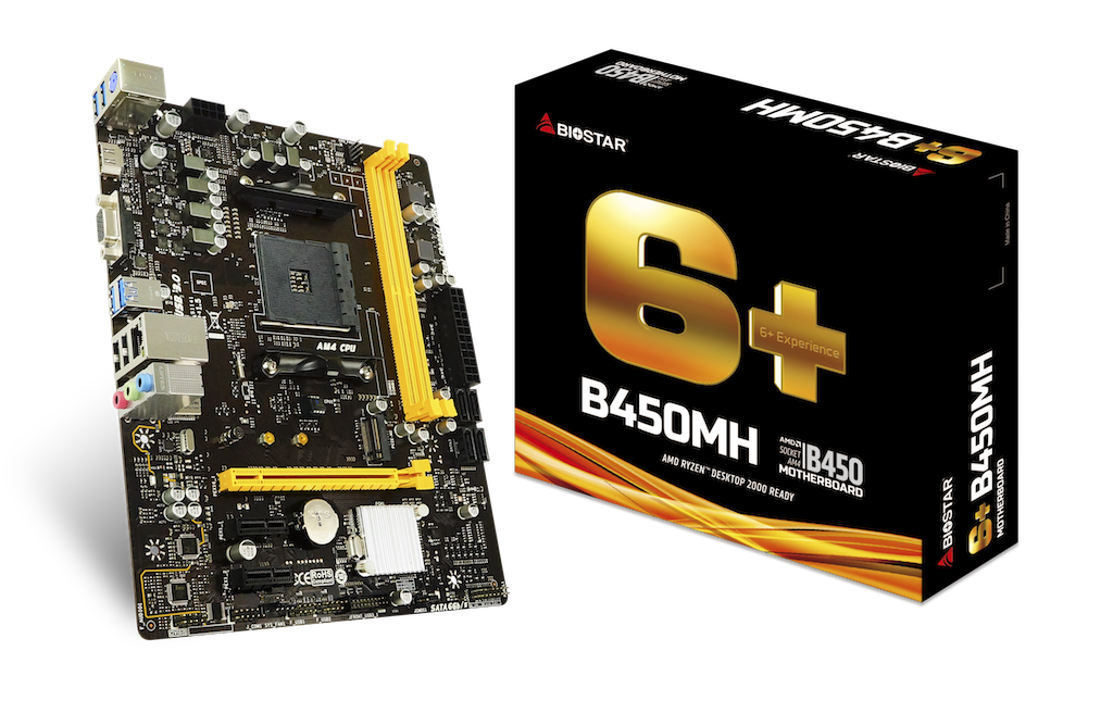 Материнская плата Biostar B450MH AMD B450 2xDDR4 HDMI USB3.1 M.2 GLan mATX (SocAM4)