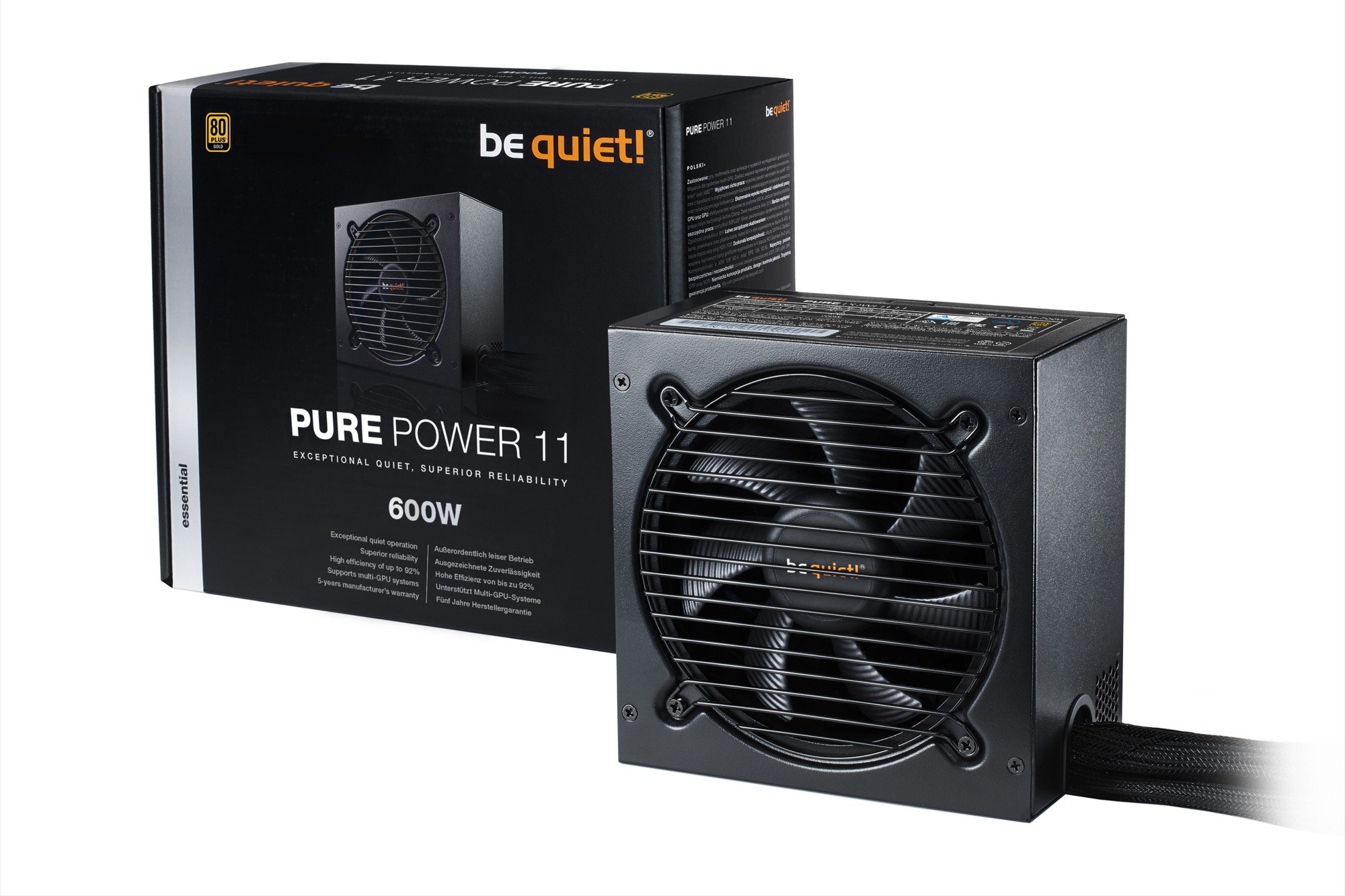   600W be quiet! Pure Power 11 (BN294) (120, 24+8pin, 4x6/8pin, 3xMolex, 6xSATA, 80+ Gold)