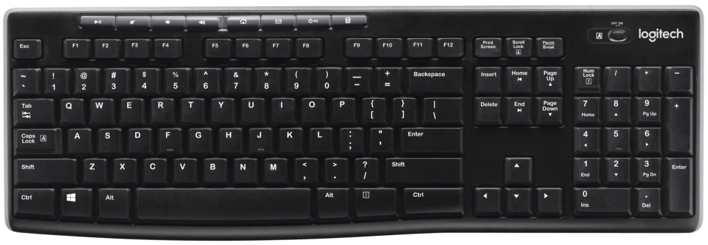  Logitech Wireless Keyboard K270 Black