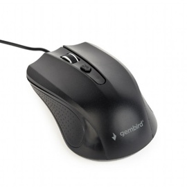 Мышь Gembird MUS-4B-01 Black (1200dpi, 4 кнопки, USB)