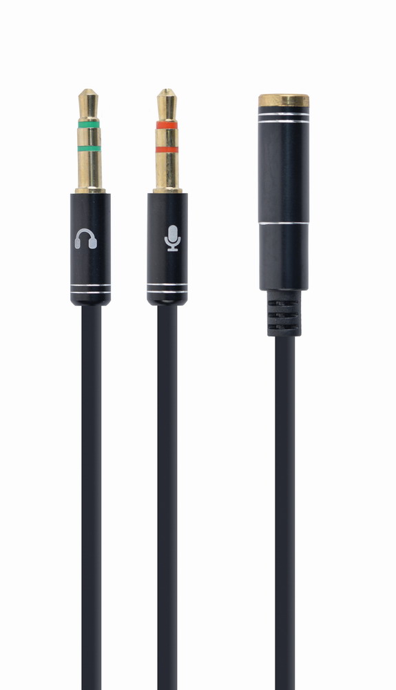  Cablexpert CCA-418M (3.5mm 4-pin() to 2x3.5mm() Metal)