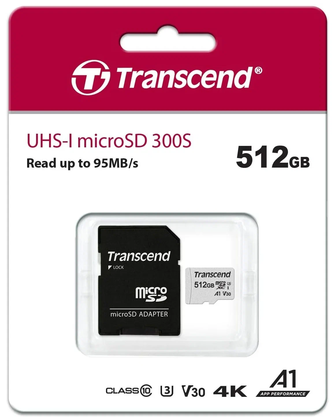 Карта памяти 512Gb Transcend TS512GUSD300S-A