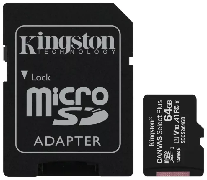 Карта памяти 64Gb Kingston Canvas Select Plus (SDCS2/64GBSP)
