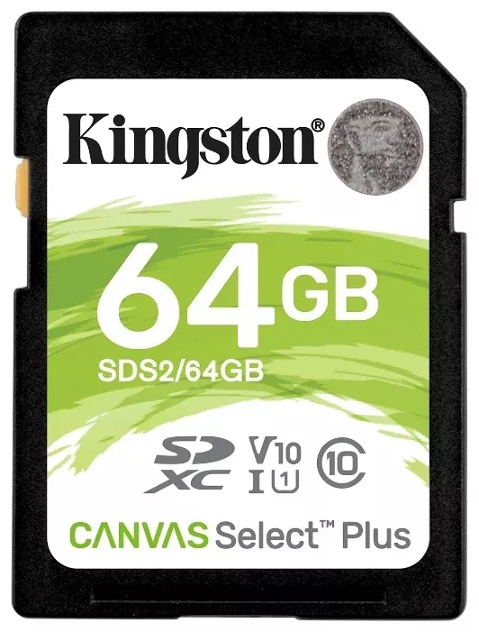 Карта памяти 64Gb Kingston Canvas Select Plus (SDS2/64GB)