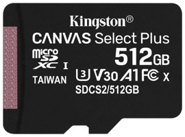 Карта памяти 512Gb Kingston Canvas Select Plus (SDCS2/512GBSP)