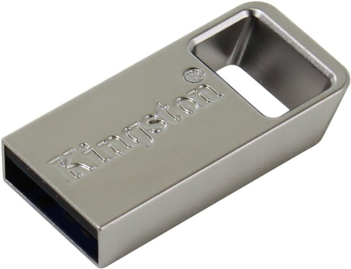 USB flash disk 64Gb Kingston DataTraveler Micro 3.1 (DTMC3/64GB) (без колпачка, алюминий, USB 3.0, 100/10Mbit/s)