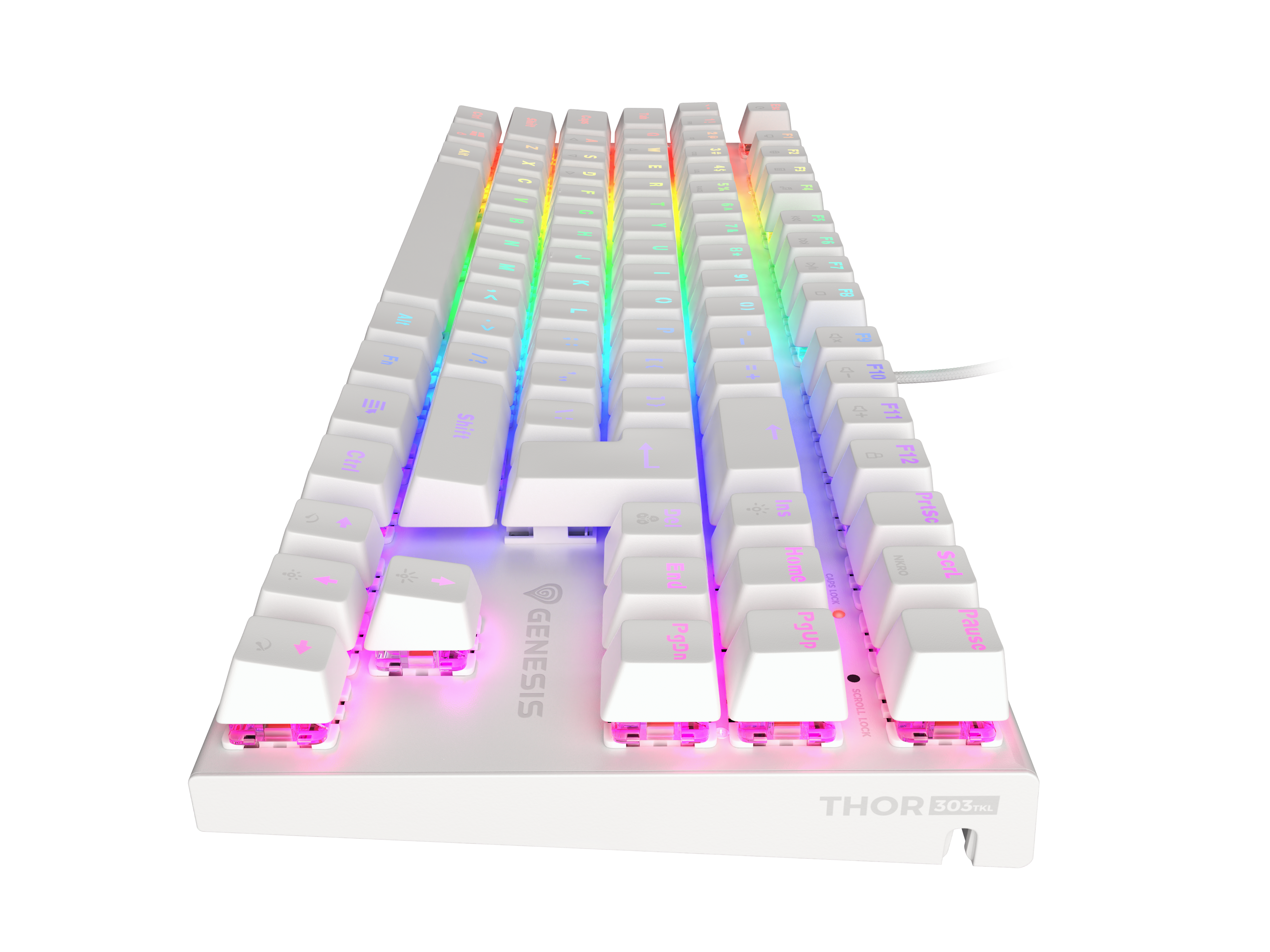Клавиатура Genesis Thor 303 TKL White RGB PRISMO (NKG-1862) (нет кириллицы)