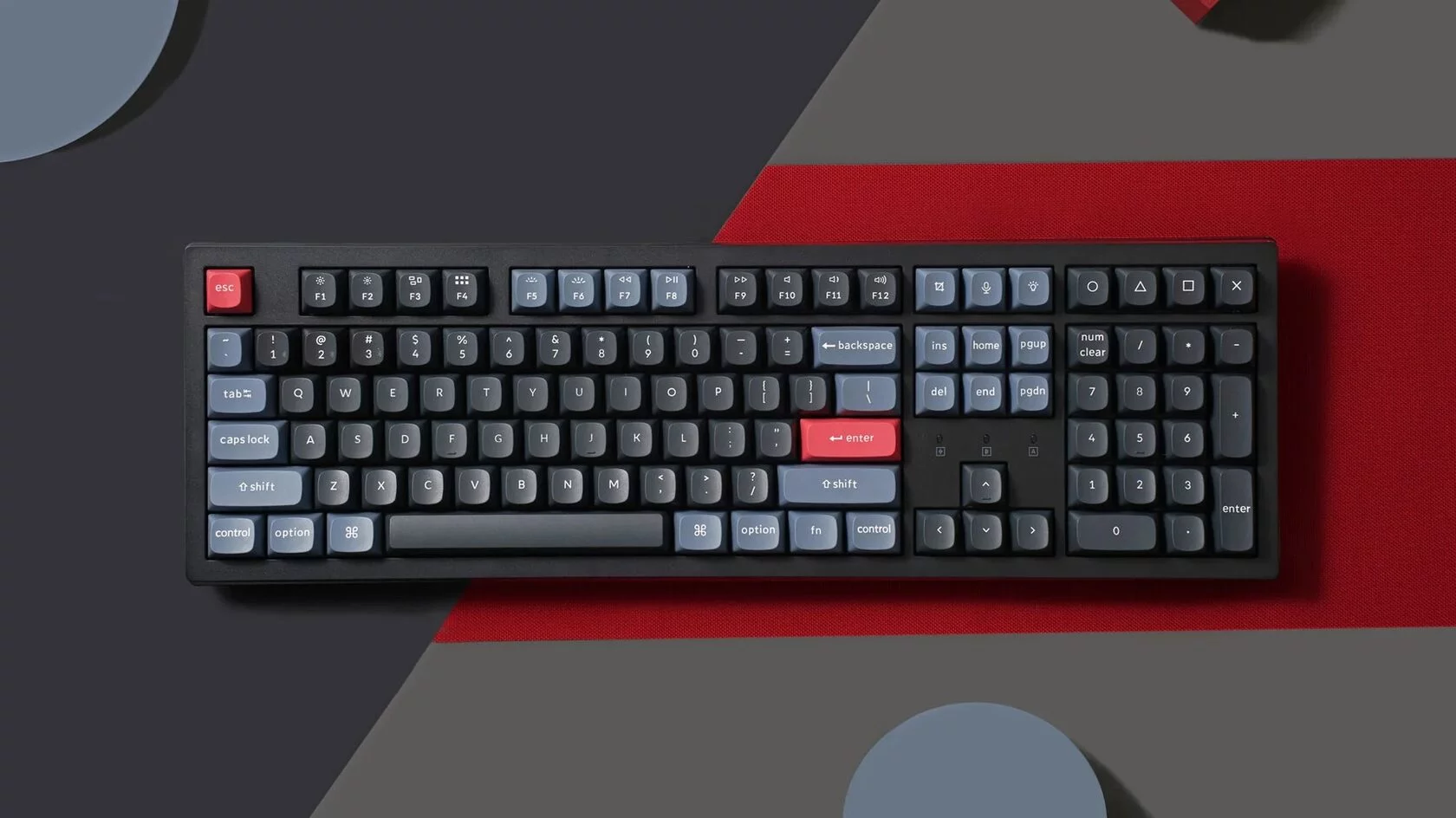 Клавиатура Keychron K10 PRO RGB (K10P-H1-RU) (K pro Red Switch) серый/черный