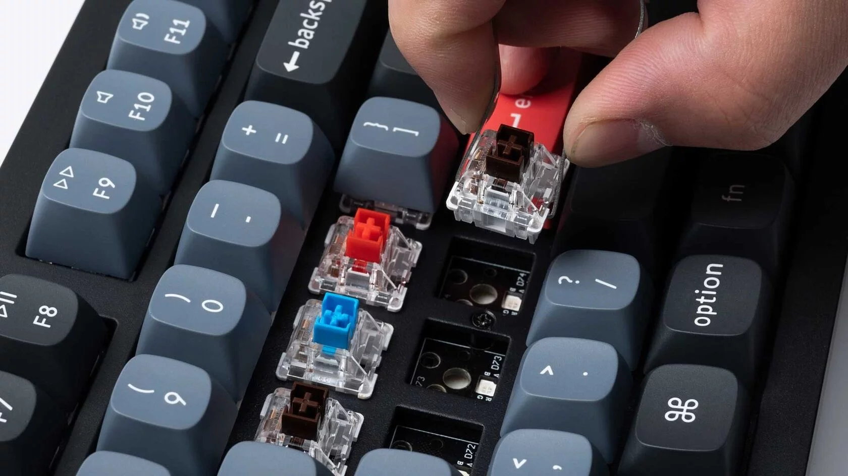 Клавиатура Keychron K10 PRO RGB (K10P-H1-RU) (K pro Red Switch) серый/черный