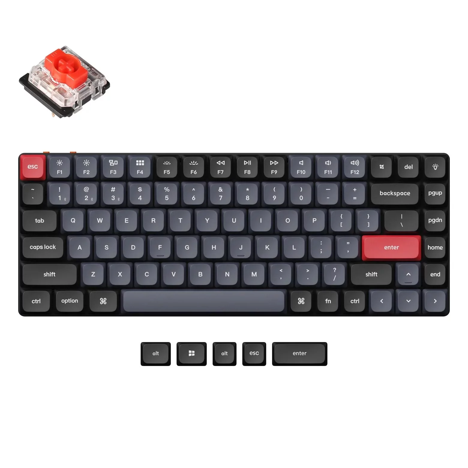Клавиатура Keychron K3 PRO RGB (K3P-H1-RU) (Low Profile Optical Red Switch) серый/черный