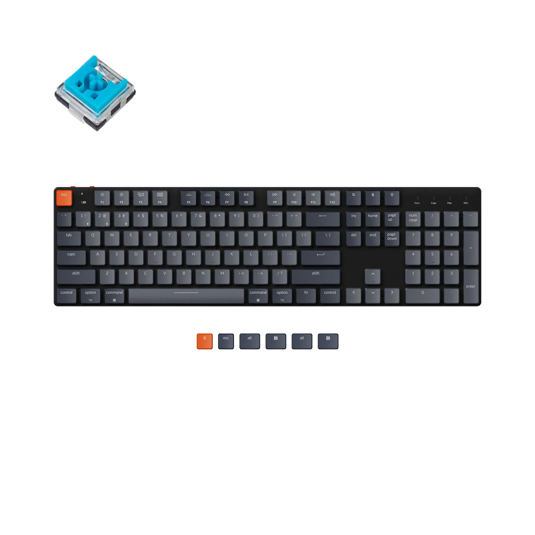 Клавиатура Keychron K5 SE RGB (K5SE-E2-RU) (Low Profile Optical Blue)