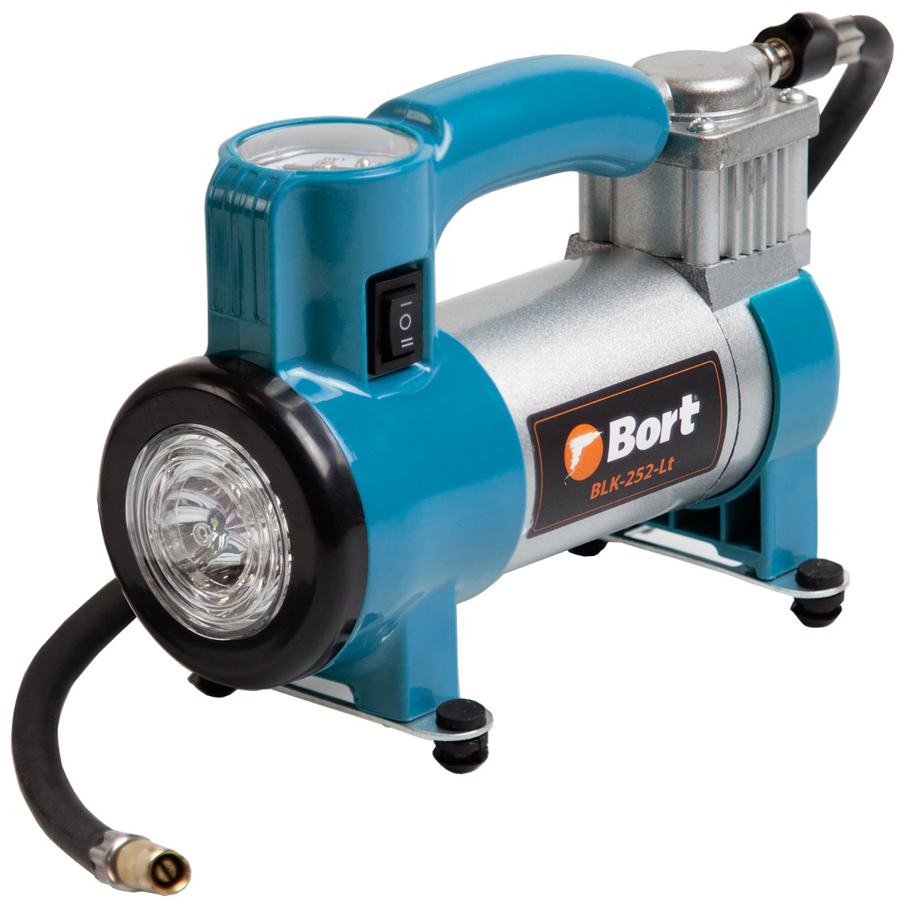 Автомобильный компрессор Bort BLK-252-LT (91271099) (7 атм, 25 л/мин, фонарь)