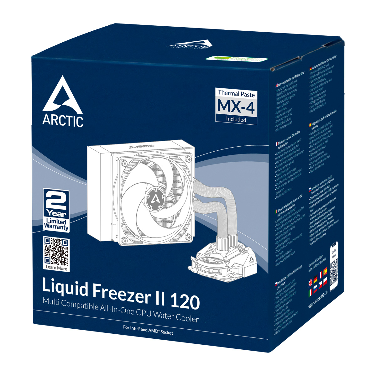 Система водяного охлаждения Arctic Cooling Liquid Freezer II 120mm (ACFRE00067A) (SocAll, 120мм, 200~1800rpm, 56.3CFM, 22.5dBa, 250W, 4-pin)
