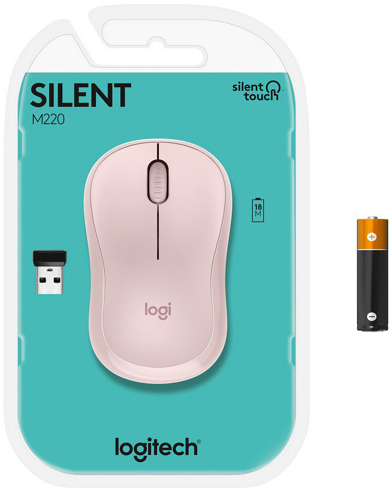 Мышь Logitech M220 Silent ROSE (910-006129)