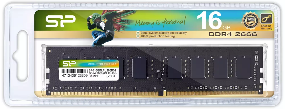 Модуль памяти 16Gb Silicon Power SP016GBLFU266B02