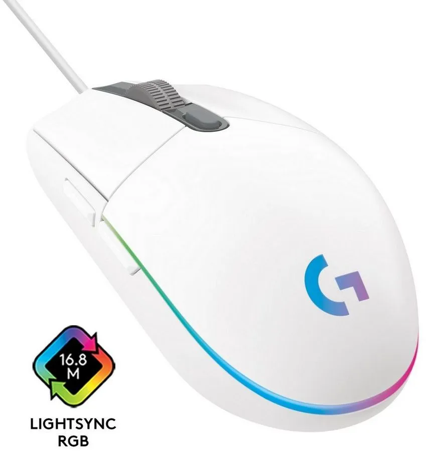 Мышь Logitech G102 Lightsync (белый) (910-005809)