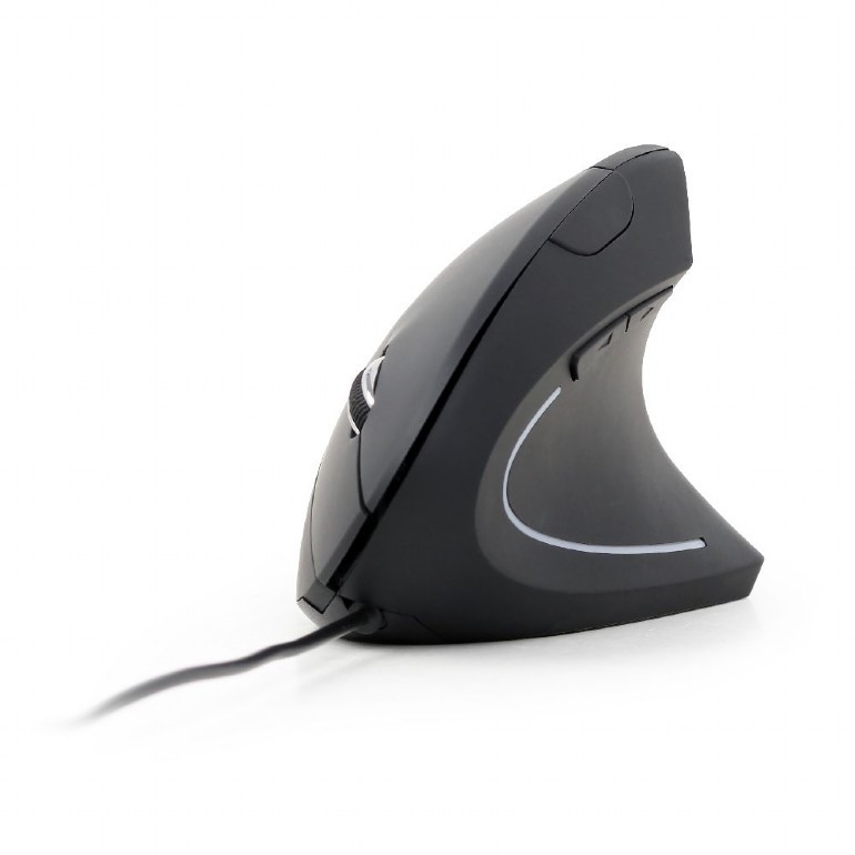 Мышь Gembird MUS-ERGO-01 Black (6-клавиш, 1200-3200DPI, USB)