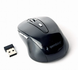 Беспроводная мышь Gembird MUSW-6B-01 Black (1600 dpi, 6 кнопок, радио)