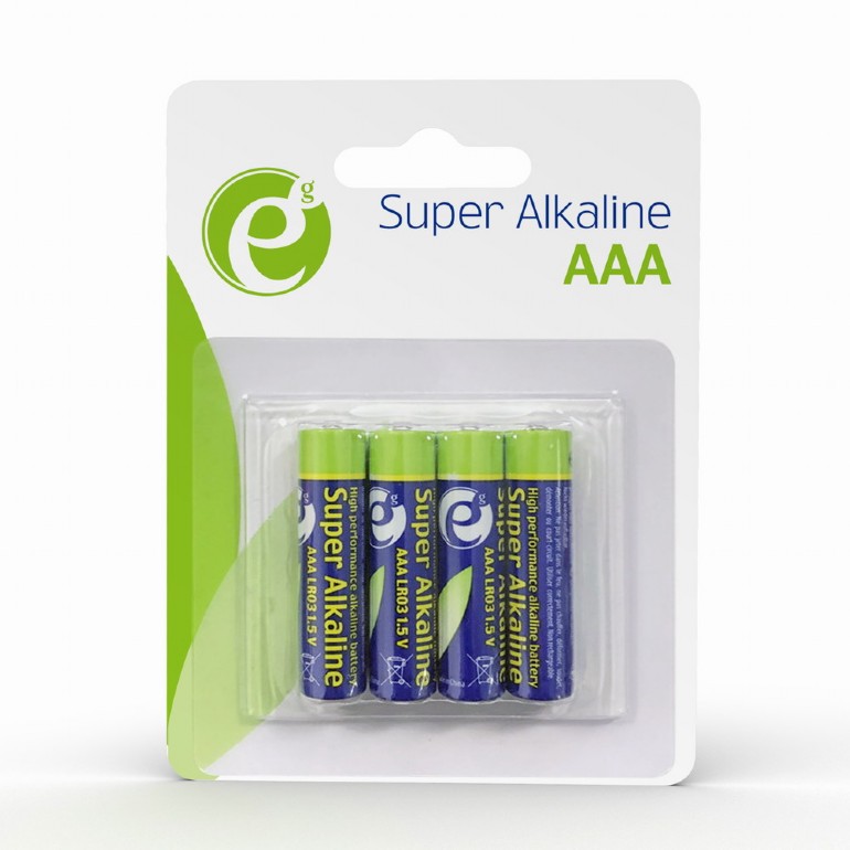 Батарейка Energenie (EG-BA-AAA4-01) AAA LR03 1.5V Alkaline 4шт в блистере