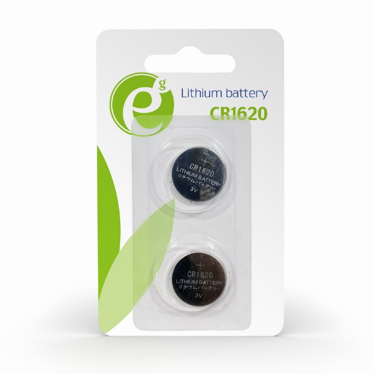 Батарейка Energenie (EG-BA-CR1620-01) CR1620 3V "таблетка" 2шт в блистере