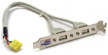 Монтажная планка Cablexpert CCUSBRECEPTACLE (USB 2.0 2x port)