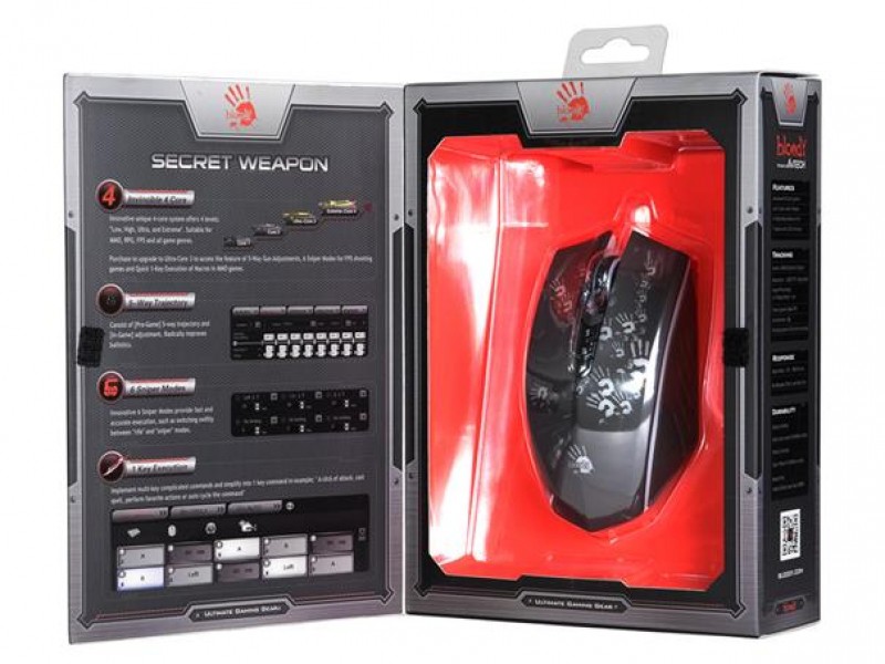 Мышь A4Tech Bloody A60 Black (4000cpi, 8 кнопок, USB)