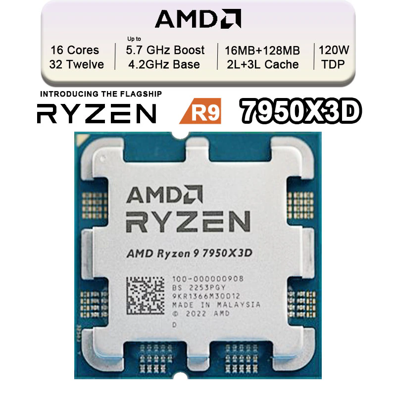 Процессор AMD Ryzen 9 7950X3D (100-100000908)