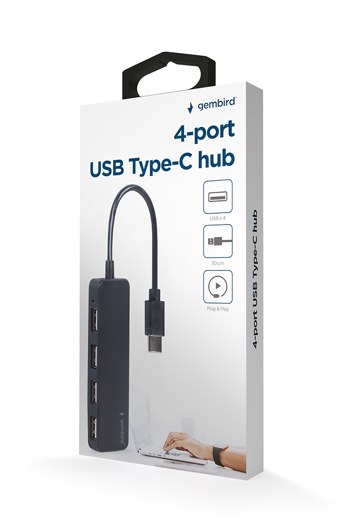 Разветвитель USB Gembird UHB-CM-U2P4-01