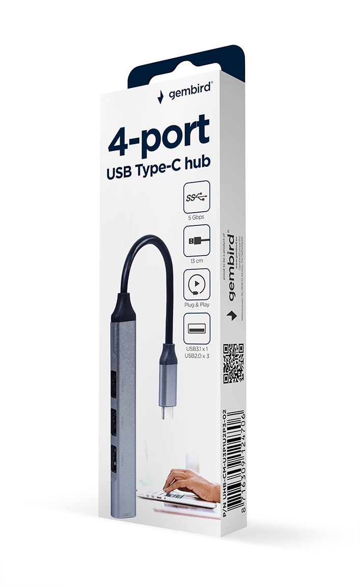 Разветвитель USB Gembird UHB-CM-U3P1U2P3-02