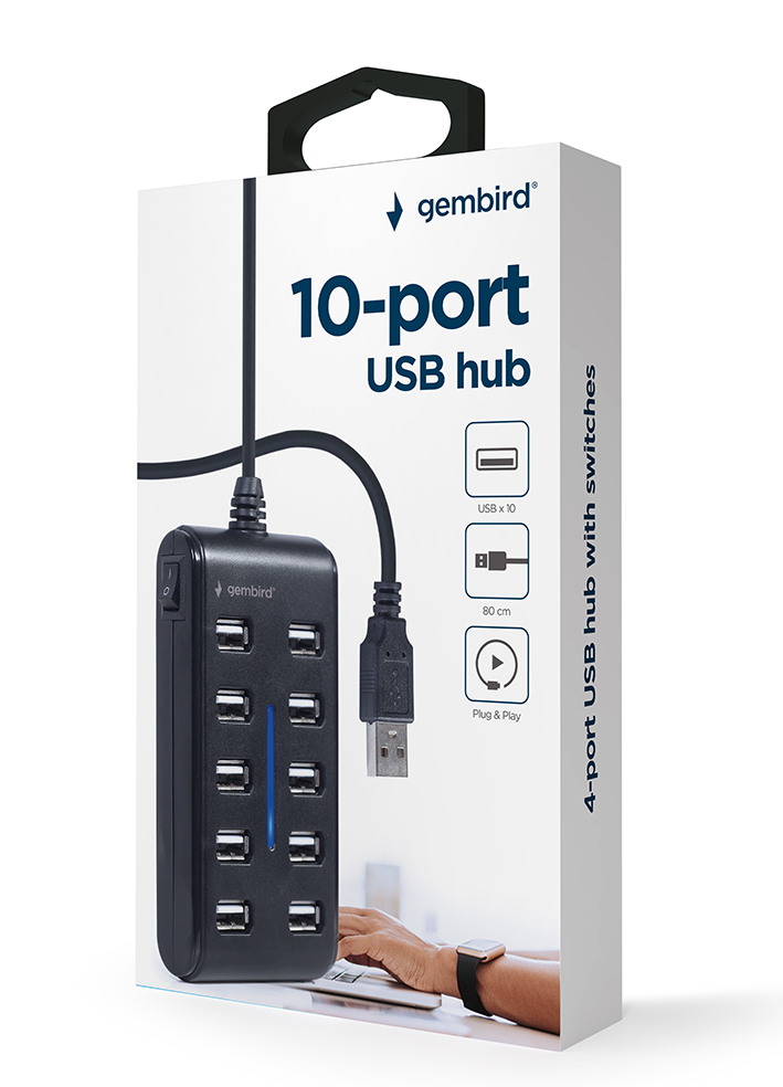 Разветвитель USB Gembird UHB-U2P10P-01