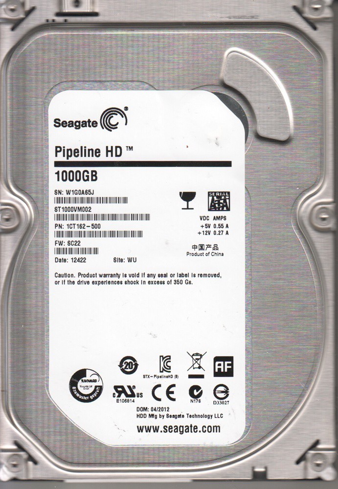 Жесткий диск 1Tb Seagate ST1000VM002 SATA-II 5900 rpm 64Mb