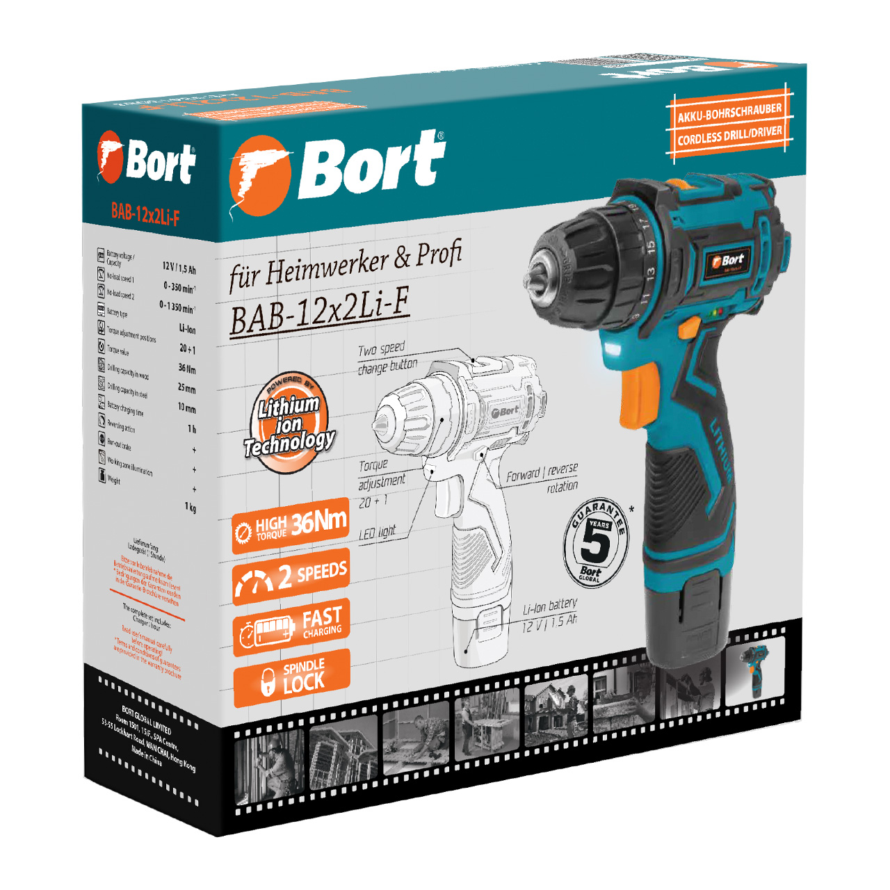  Bort BAB-12x2Li-F ( 1- ) (93413083)
