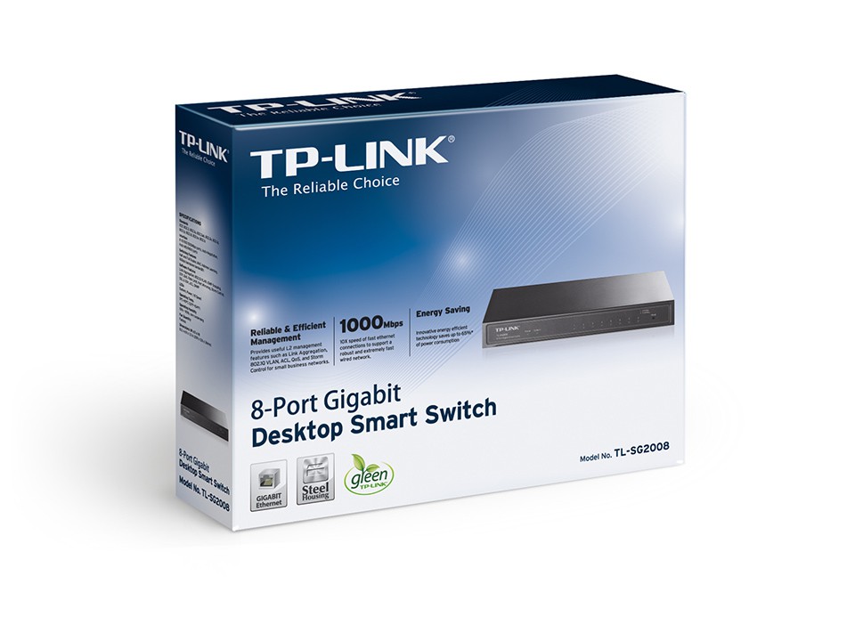 Коммутатор TP-Link TL-SG2008 (8xLAN 10/100/1000Mbit/s)