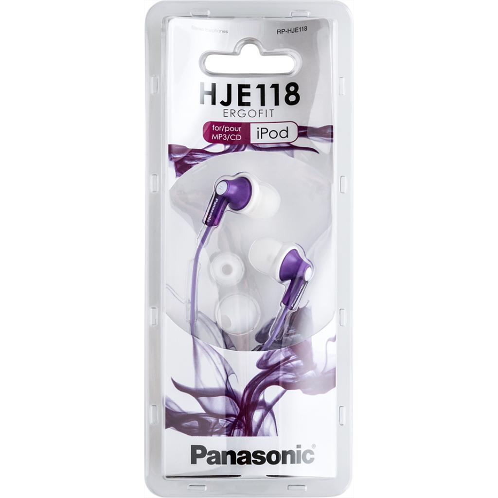 Наушники Panasonic RP-HJE118GU-V Violet (внутриканальные, закрытые, 12-23000 Гц, 16 Ом)