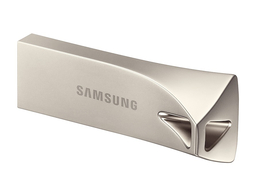 USB flash disk 64Gb Samsung BAR Plus (MUF-64BE3/APC) Silver (без колпачка, металл, USB 3.0)