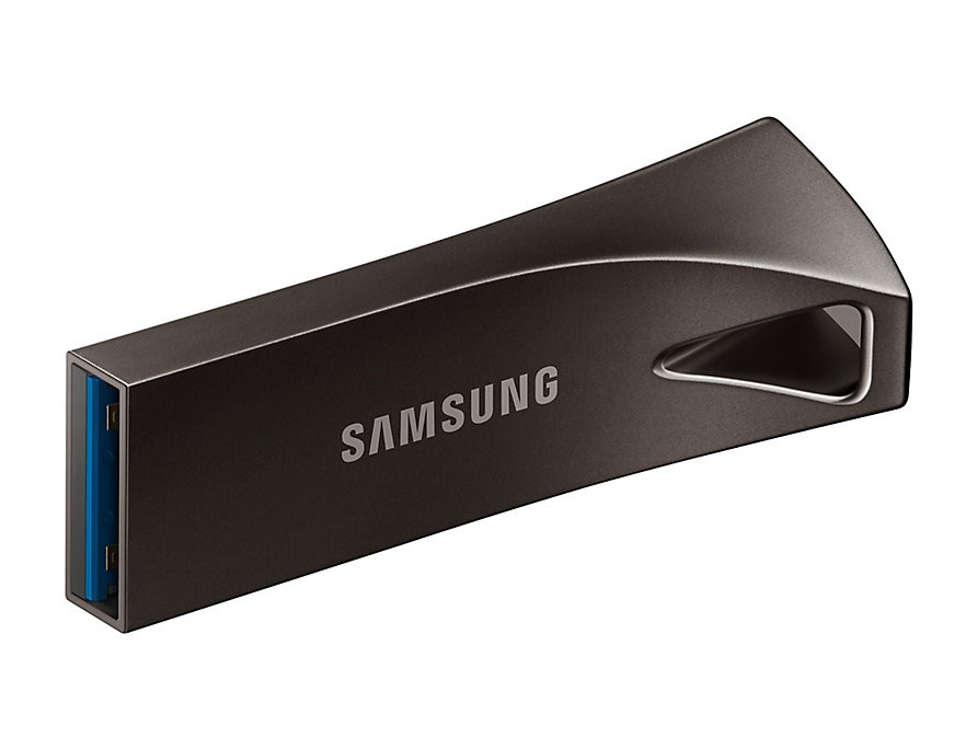 USB flash disk 64Gb Samsung BAR Plus MUF-64BE4/APC Titan (Без колпачка, металл, USB 3.0)