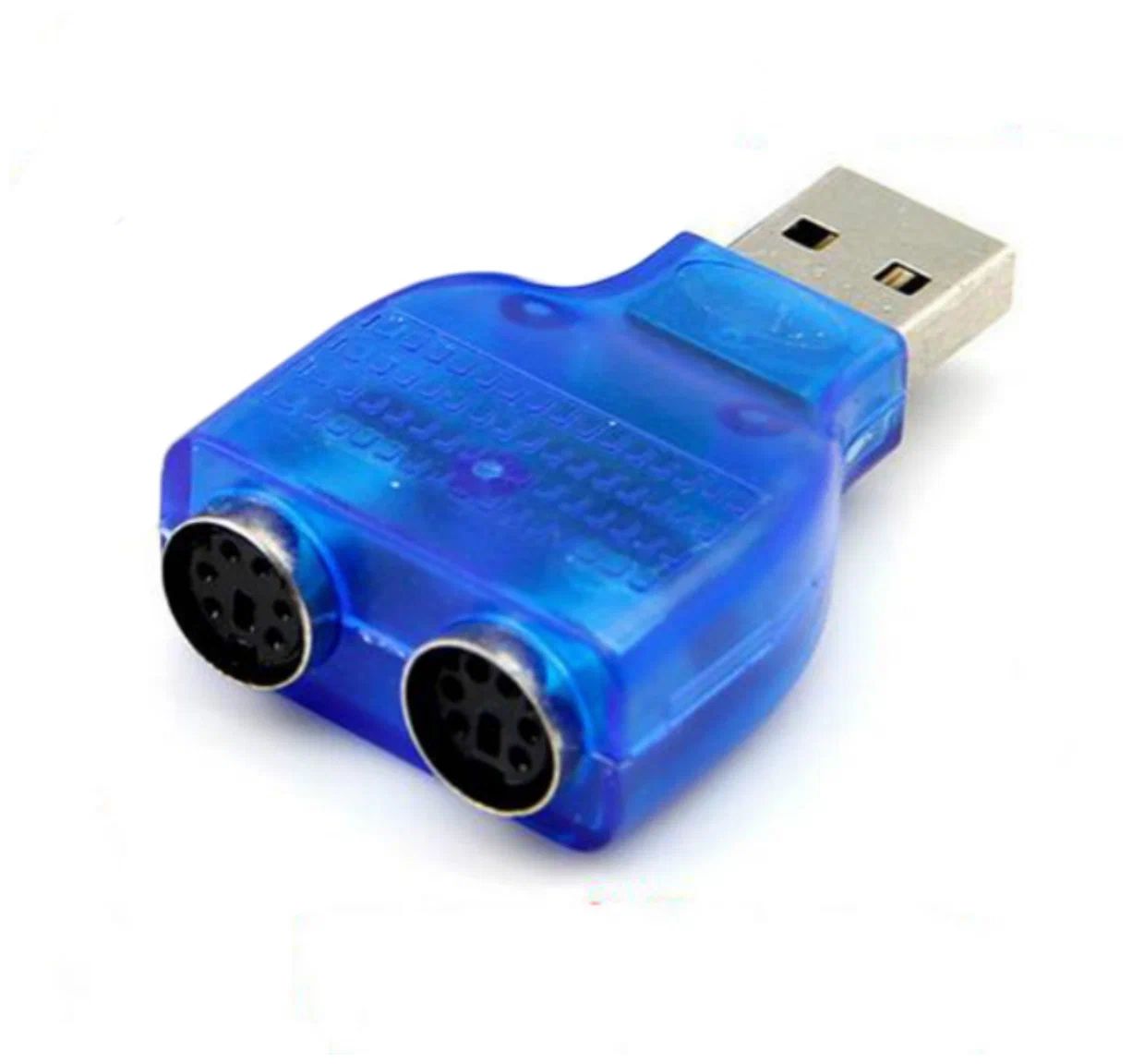 Переходник USB to 2xPS2 (USB-PS2) OEM синий