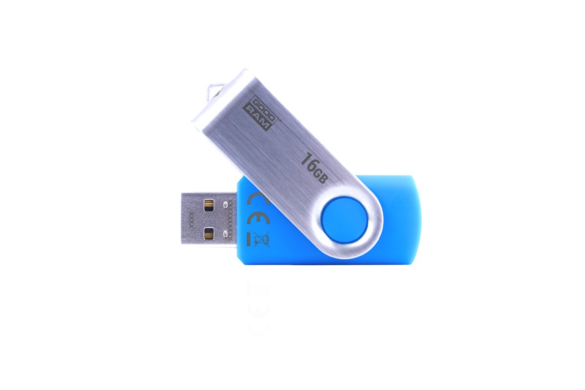 USB flash disk 16Gb Goodram UTS2 Blue 16Gb (UTS2-0160B0R11) (раскладной корпус, пластик)