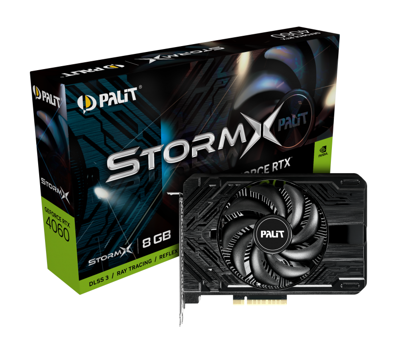 Видеокарта Palit RTX 4060 StormX 8Gb (NE64060019P1-1070F)