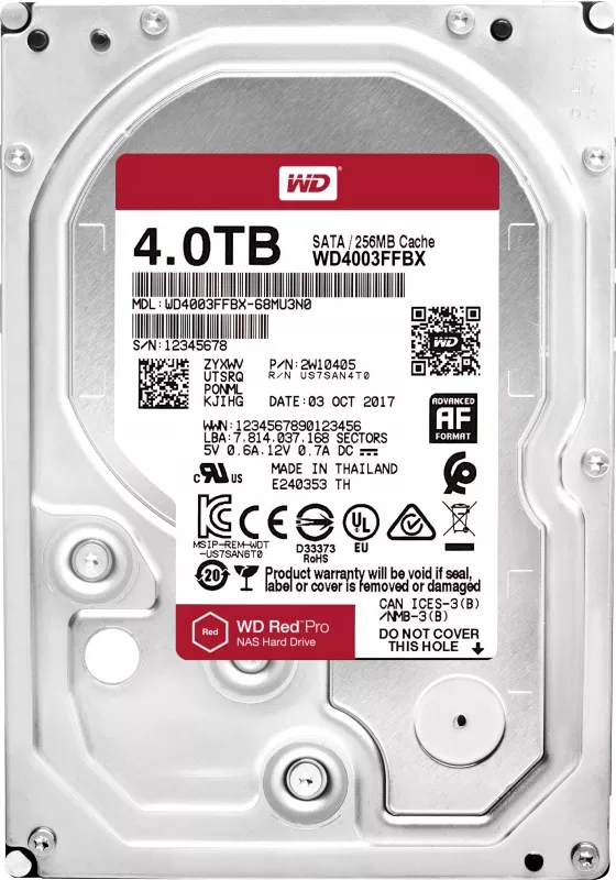 Жесткий диск 4Tb Western Digital Red Pro (WD4003FFBX)
