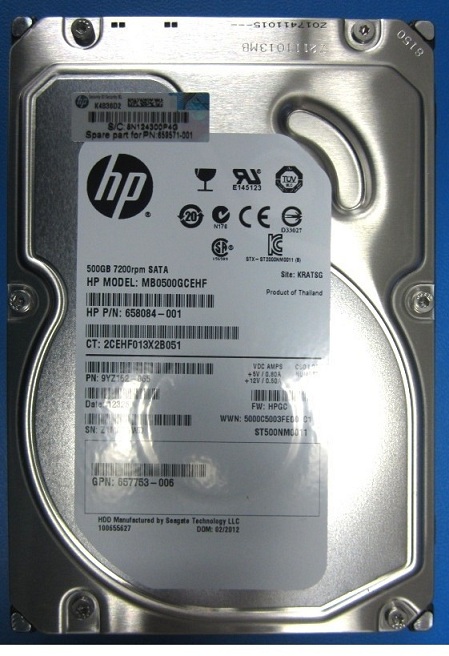 Жесткий диск 500Gb HP MB0500GCEHE
