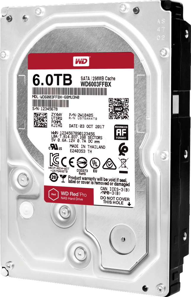 Жесткий диск 6Tb Western Digital Red Pro (WD6003FFBX)