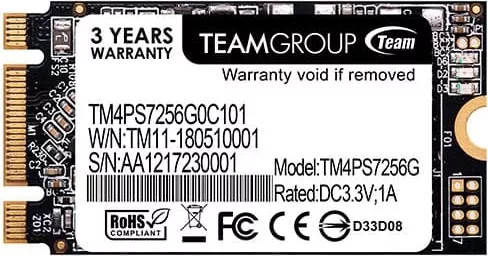 Жесткий диск SSD 256Gb TEAM GROUP TM4PS7256G0C101